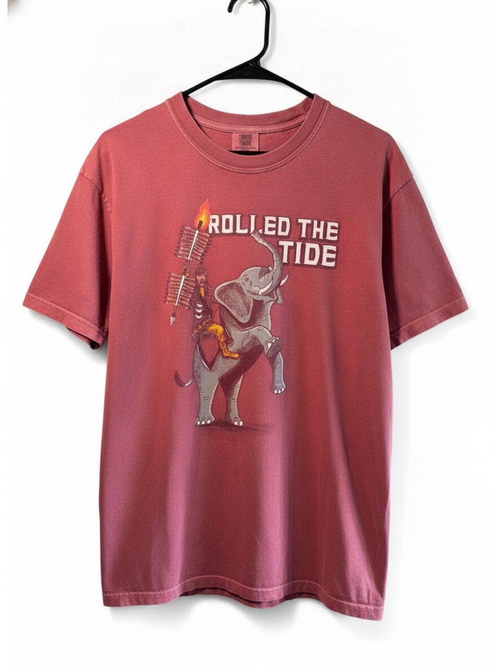 Comfort Colors Men's Large Burgundy Alabama Crimson Tide Graphic T-Shirt